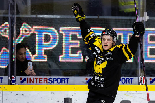 Västerås Noel Fransén jublar
