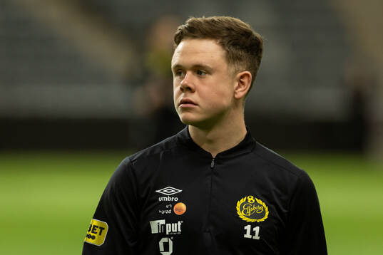 Elfsborgs Eggert Aron Gudmundsson innan en träningsmatch