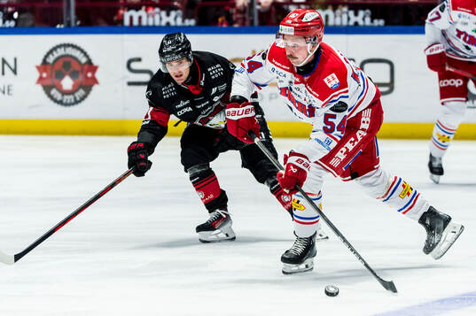 Malmö Redhawks Nikola Pasic och Timrås Jonathan Dahlén