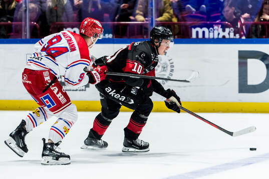 Malmö Redhawks William von Barnekow och Timrås Sebastian