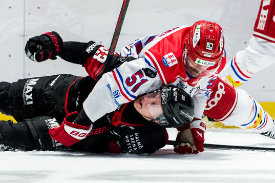 Malmö Redhawks Lassi Thomson och Timrås Anton Lander