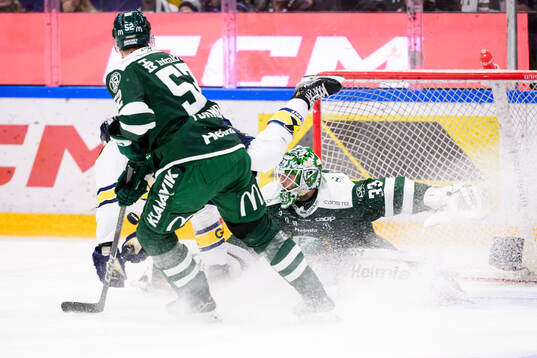 HV71s Jonathan Ang och Färjestads Maxime Lagacé