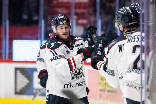 Linköpings Henrik Törnqvist jublar