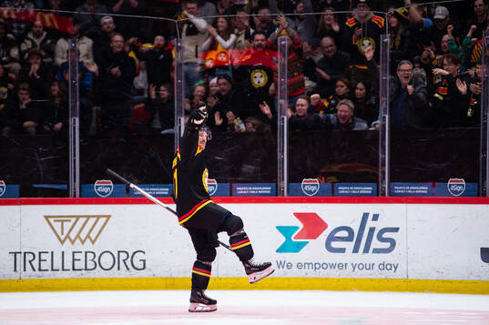 Brynäs Jordan Schroeder jublar