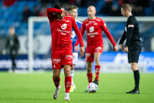 Niklas Castro of Brann looks dejected