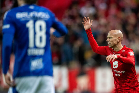 Ruben Kristiansen of Brann reacts