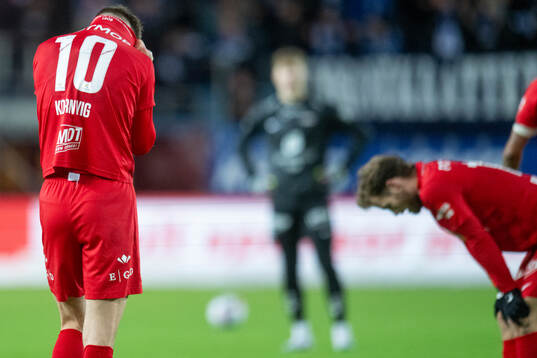 Emil Kornvig of Brann looks dejected