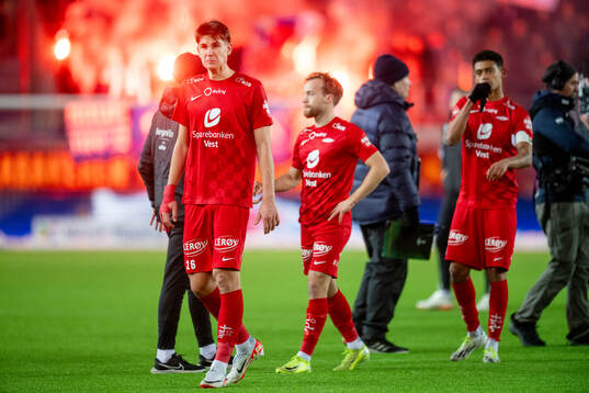 Eivind Helland of Brann looks dejected