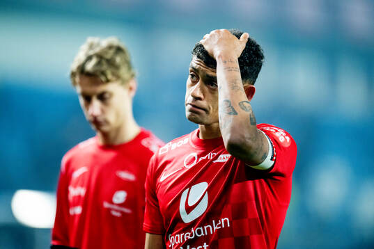 Japhet Sery Larsen of Brann looks dejected