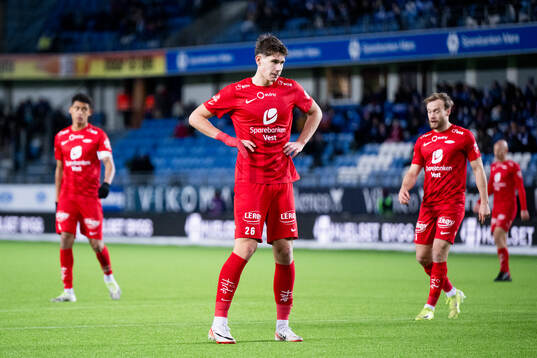 Eivind Helland of Brann looks dejected