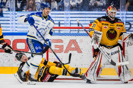 Leksands Jon Knuts och Luleås målvakt Matteus Ward