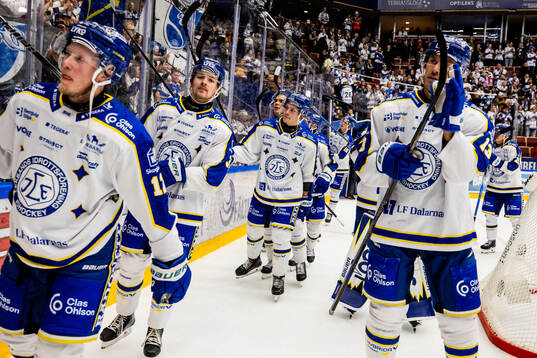 Leksands spelarna jublar