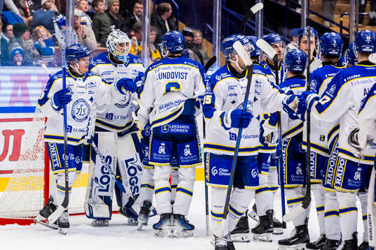 Leksands spelarna jublar
