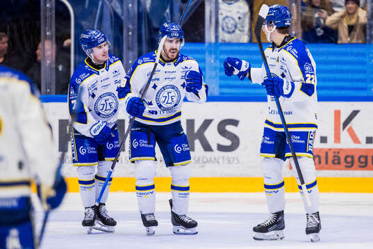 Leksands Justin Glenn Kloos jublar