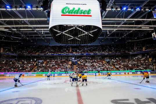 Generell vy över Oddset matchen innan ishockeymatchen i