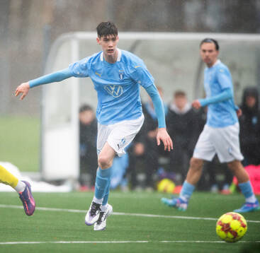 Malmö FFs Elmar Robertoson i matchen för U19 mellan IFK