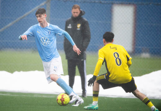 Malmö FFs Elmar Robertoson i matchen för U19 mellan IFK