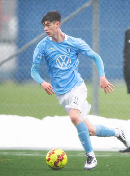 Malmö FFs Elmar Robertoson i matchen för U19 mellan IFK