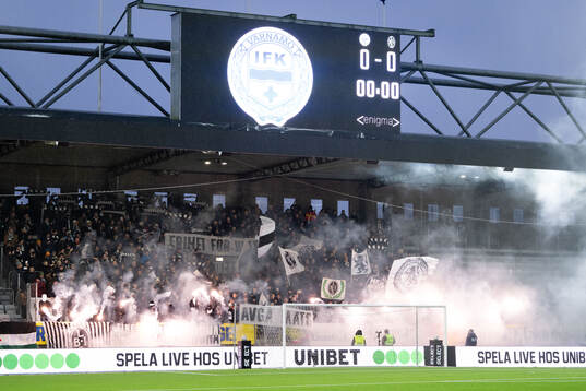 under fotbollsmatchen i kvalet till Allsvenskan mellan