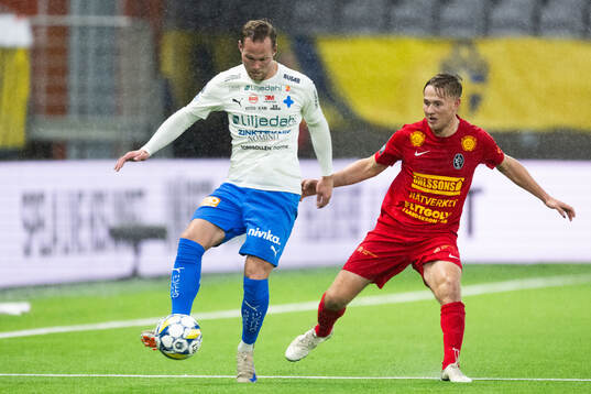 Värnamos Gustav Engvall och Landskronas Jesper Strid