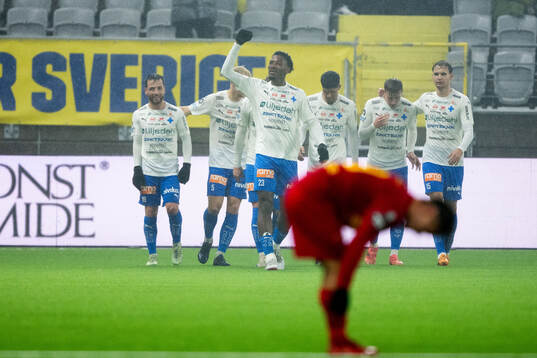 Värnamos Samuel Kotto jublar