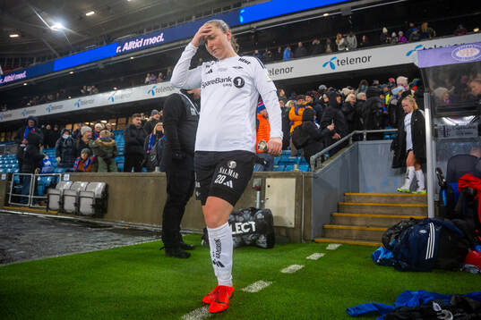 Hanna Dahl of Rosenborg looks dejected