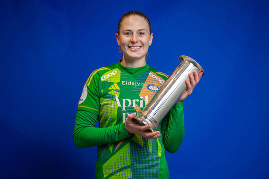 Goalkeeper Tove Evelina Enblom of Vålerenga poses for a