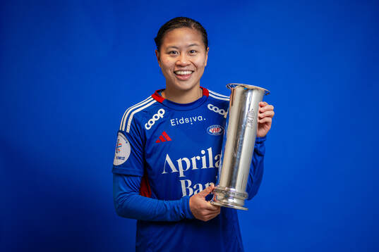 Ylinn Tennebø of Vålerenga poses for a portrait with the