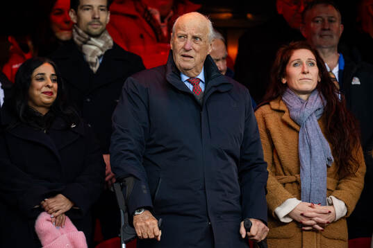 King Harald V of Norway and Lise Klaveness, president of