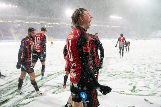 Östersunds Albin Sporrong jublar