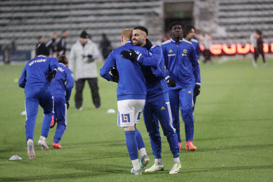 GIF Sundsvalls Marc Manchon innan fotbollsmatchen i kvalet