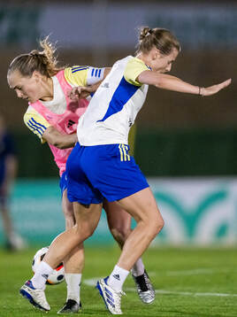 Magdalena Eriksson and Anna Anvegård of the Swedish