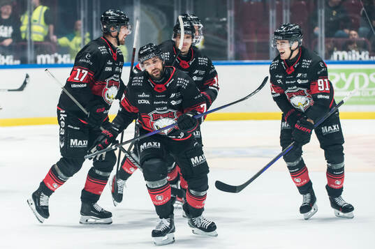 Malmö Redhawks Robin Hanzl jublar
