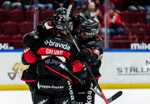 Malmö Redhawks Carl Persson jublar