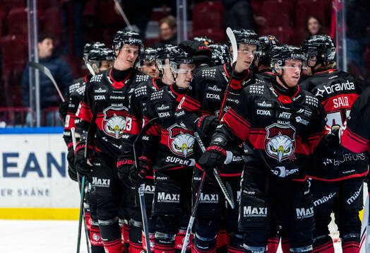 Malmö Redhawks spelare jublar