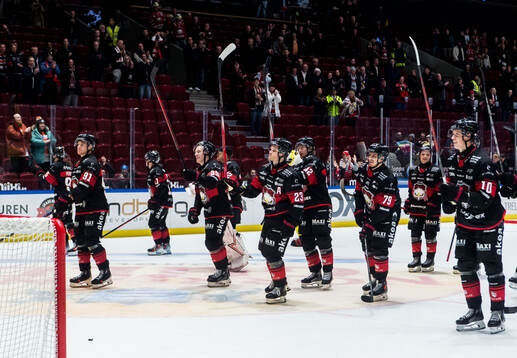 Malmö Redhawks spelare jublar