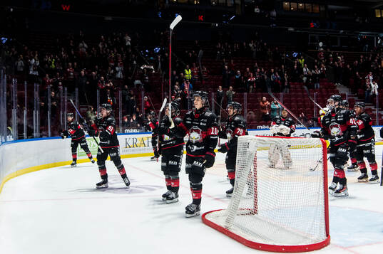 Malmö Redhawks spelare jublar