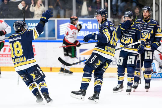 HV71s Henrik Borgström jublar