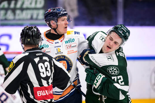 Växjös Emil Sylvegård och Färjestads Stian Solberg