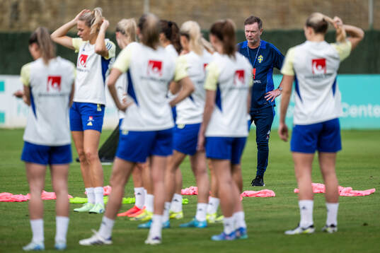 Head coach Peter Gerhardsson of the Swedish women's