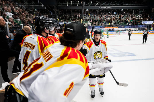 Brynäs Jordan Schroeder jublar