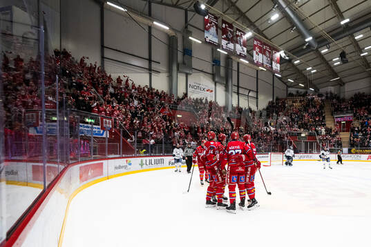 Timrås Emil Pettersson jublar med lagkamrater