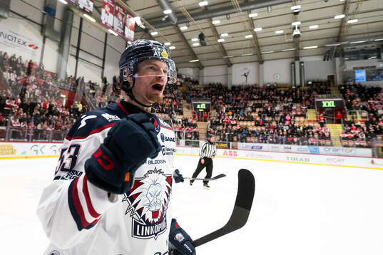Linköpings Adam Hofbauer jublar
