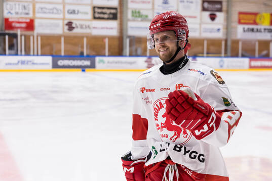 Troja/Ljungbys Filip Forsmark jublar