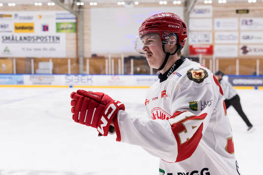 Troja/Ljungbys Oscar Nordin jublar