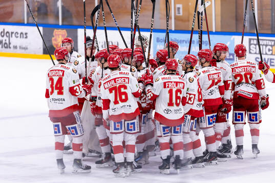 Troja/Ljungbys spelare jublar