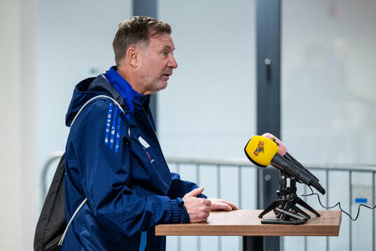 Head coach Peter Gerhardsson of the Swedish women's