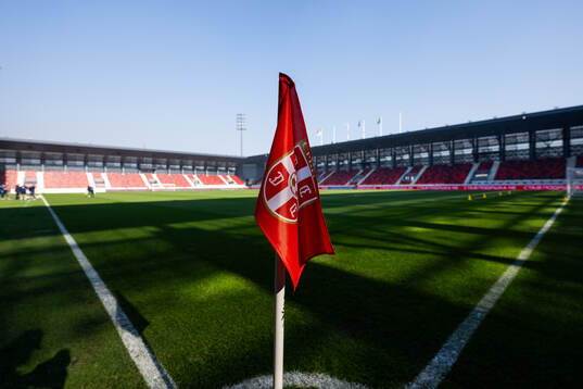 A corner flag in Stadion Dubocica