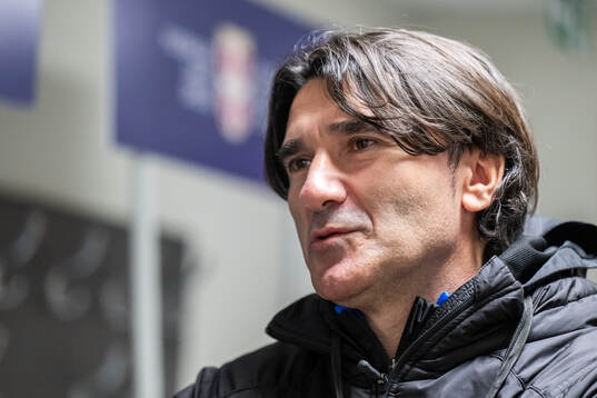 Head coach Dragisa Zecevic of the Serbian women's national