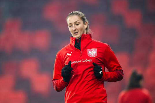 Violeta Slovic of the Serbian women's national football team